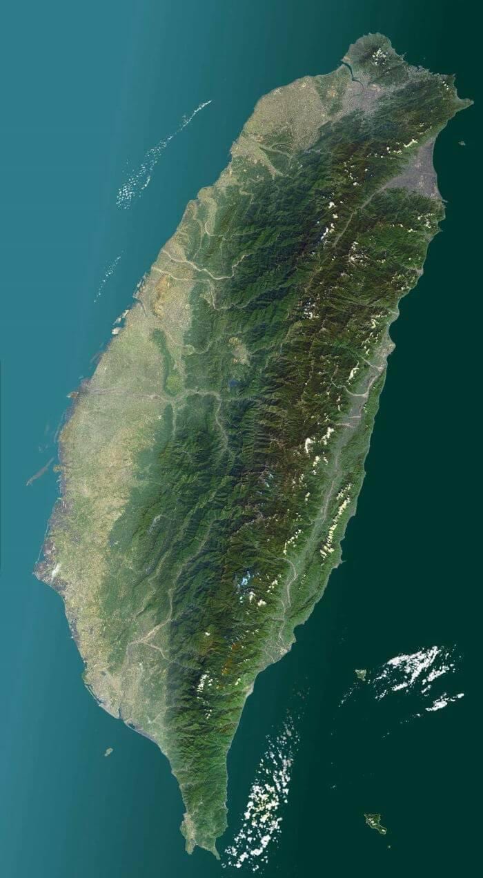 Карта на Тајван satellite
