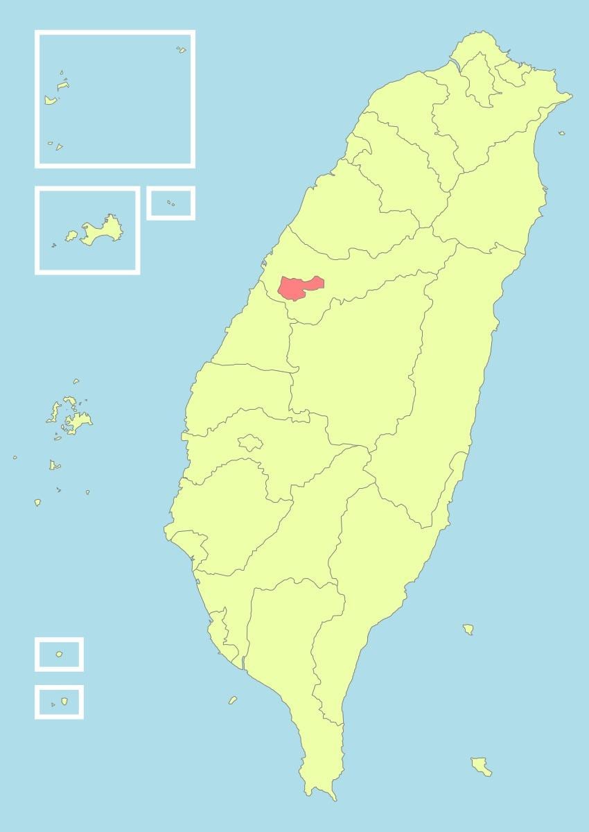 Карта на taichung Тајван