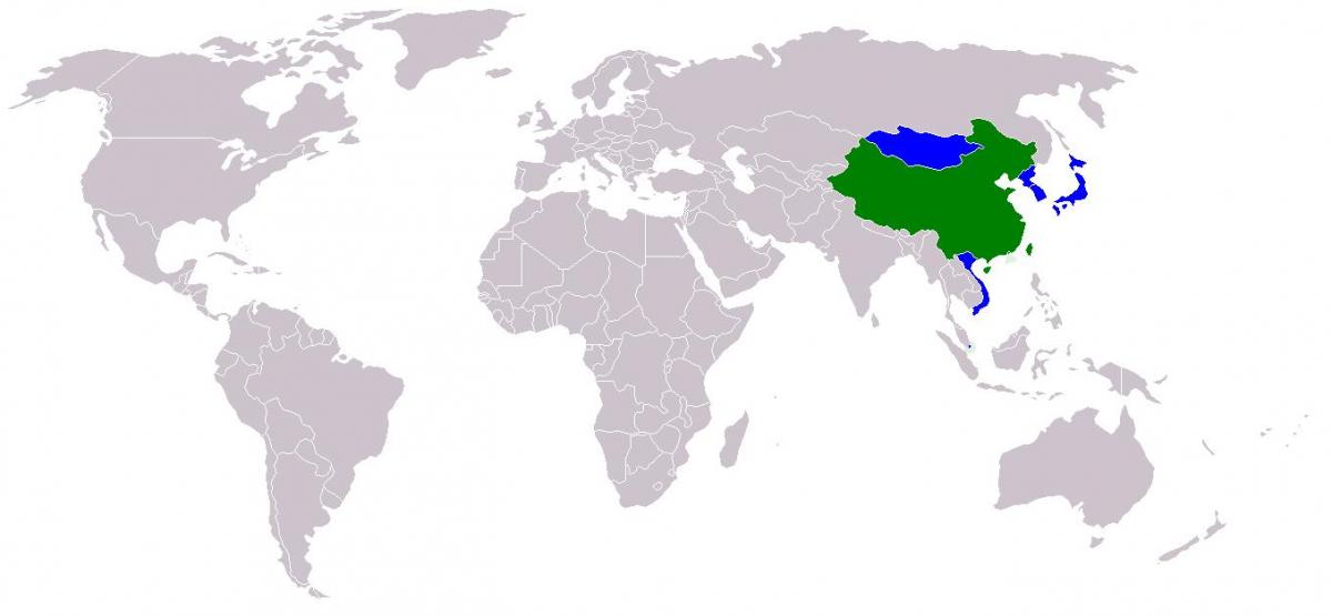 Тајван мапата во кинески верзија