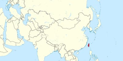 Тајван мапата во азија
