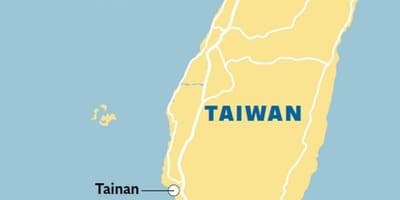 Карта на tainan градот Тајван